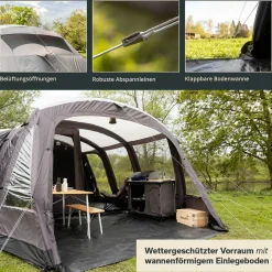 Skandika Timola 6 Air Sleeper Protect XL Plus Luftzelt< 6 Personen Tunnelzelte|Verdunkelungszelte