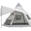 Skandika Rundzelte|6 Personen Zelte Aufblasbar^Tipi Hetta 460 Air Protect aufblasbares Rundzelt