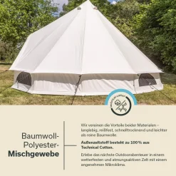 Skandika Tipii 500 Technical Cotton Zelt< Rundzelte|Zelt 10 Personen