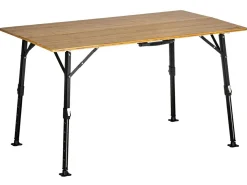 Skandika Höhenverstellbare Campingtische^Tobro Bambus Campingtisch - 120 x 70 cm