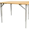 Skandika Rolltische|Campingtische Klappbar-Tolja 65 x 50 Bambus Falttisch