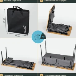 Skandika Tolja Campingschrank - 120 x 50 cm< Campingschränke Faltbar