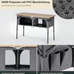 Skandika Tolja Campingschrank - 120 x 50 cm< Campingschränke Faltbar