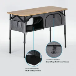 Skandika Tolja Campingschrank - 120 x 50 cm< Campingschränke Faltbar