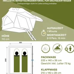 Skandika Dachzelte|2 Personen Dachzelte^Wildland Dachzelt