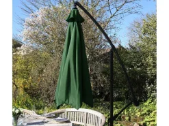 Monstershop Sonnenschirme-Sonnenschirm mit fächerförmigem Sockel - Grün