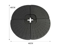 Monstershop Sonnenschirme-Sonnenschirm mit fächerförmigem Sockel - Grün