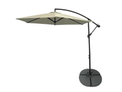 Monstershop Sonnenschirm mit fächerförmigem Sockel - Creme< Sonnenschirme