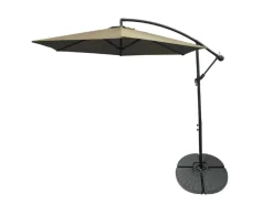 Monstershop Sonnenschirme-Sonnenschirm mit fächerförmigem Sockel - Beige