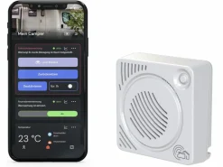 Markenlos Alarmanlagen|Alarmanlagen-Sonsor Alarmsirene und Batteriewächter - Grey