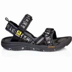 Markenlos Source Gobi schwarze Herren Inka-Sandalen< Sandalen