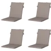 Madison Stuhlkissen-Stapelbare Stuhlkissen Panama, Taupe, 4er-Set