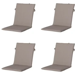 Madison Stuhlkissen-Stapelbare Stuhlkissen Panama, Taupe, 4er-Set