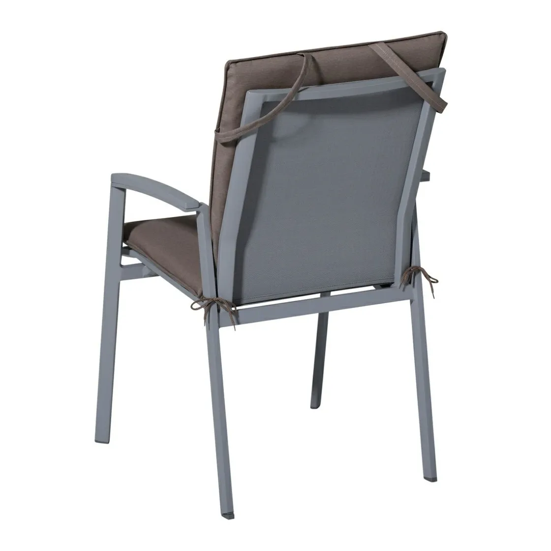 Madison Stuhlkissen-Stapelbare Stuhlkissen Panama, Taupe, 4er-Set