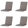 Madison Stuhlkissen-Stapelbare Stuhlkissen Manchester, Taupe, 4er-Set