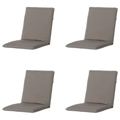 Madison Stuhlkissen-Stapelbare Stuhlkissen Manchester, Taupe, 4er-Set