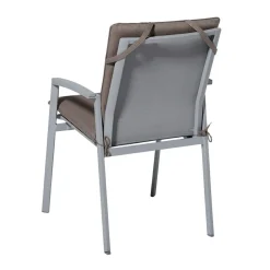 Madison Stuhlkissen-Stapelbare Stuhlkissen Manchester, Taupe, 4er-Set