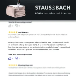 STAUS&BACH Heizdecken^Powernap 1-Personen-Heizdecke - Dusty Pink
