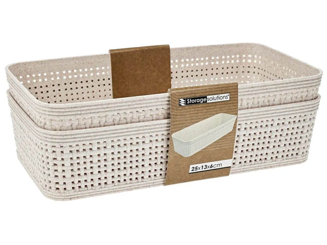 Markenlos Aufbewahrungsboxen^Storage Solutions 2-teiliges Aufbewahrungskorb-Set - 1,95 Liter