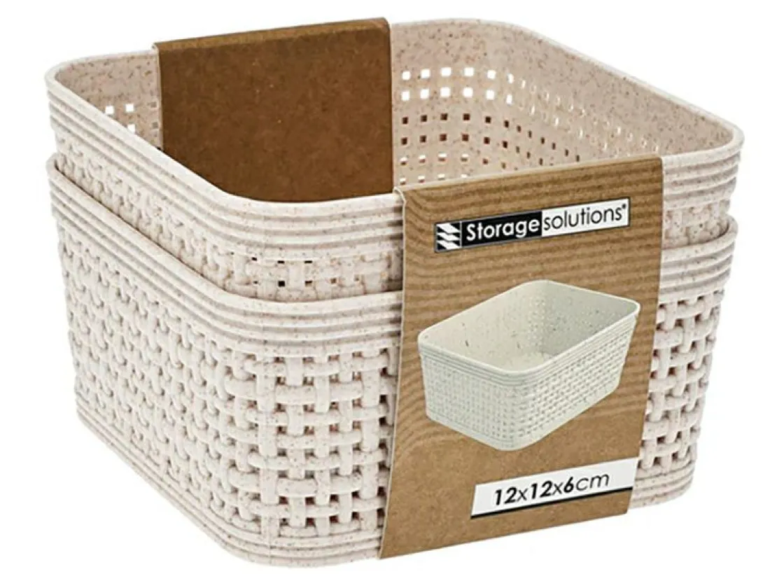 Markenlos Aufbewahrungsboxen-Storage Solutions 2-teiliges Aufbewahrungskorb-Set - 0,90 Liter