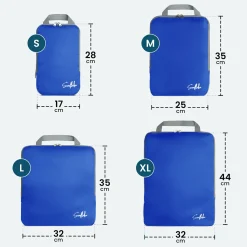 Sunflake 4 Compressie Cubes - Blue< Packing Cubes