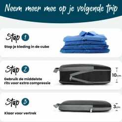 Sunflake Packing Cubes-4 Compressie Cubes - Black