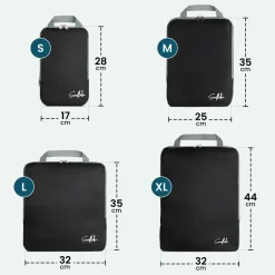 Sunflake Packing Cubes-4 Compressie Cubes - Black