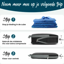 Sunflake Packing Cubes^Compression Packing Cubes - Set van 6
