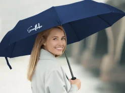 Sunflake Reiseutensilien^faltbarer Sturmregenschirm - Blue