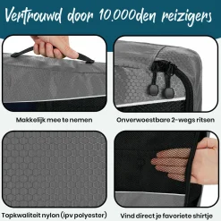 Sunflake Packing Cubes-Set von 3 Packing Cubes - Grey