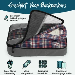 Sunflake Packing Cubes-Set von 4 Packing Cubes - Grey