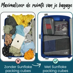 Sunflake Packing Cubes-Set von 4 Packing Cubes - Grey