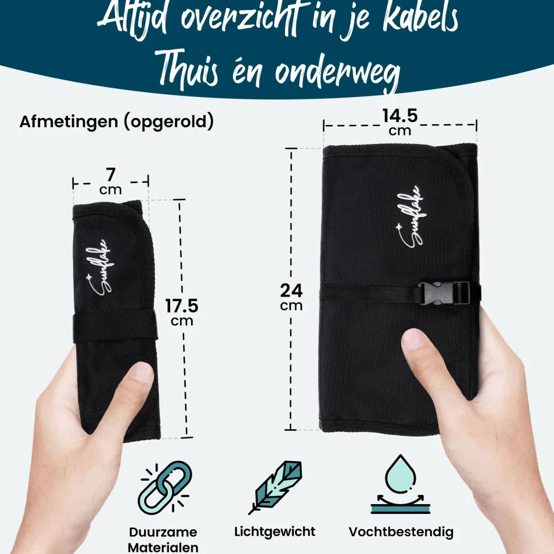 Sunflake Elektro Zubehör-2-teiliges Kabel Tasche