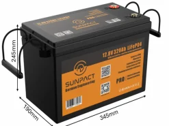Sunpact Fahrzeugbatterien-12V320Ah PRO Versorgungsbatterie mit Bluetooth & Heizung