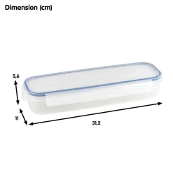 Sunware Schüssel & Schalen-Basic 1 Liter transparente Frischhaltebox mit Clips