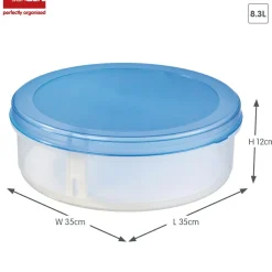 Sunware Schüssel & Schalen^Club Cuisine Tortenbox mit Hebeeinsatz - Blue