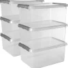 Sunware Aufbewahrungsboxen-Comfort Line 15 Liter transparent graue 6er-Set Aufbewahrungsboxen