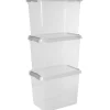 Sunware Aufbewahrungsboxen-Comfort Line 9 Liter transparent graue 3er-Set Aufbewahrungsboxen