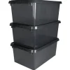 Sunware comfort Line 3er-Set 45L Aufbewahrungsbox - grau< Aufbewahrungsboxen