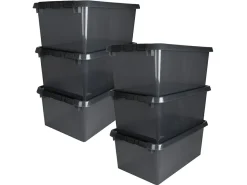 Sunware Aufbewahrungsboxen^comfort Line 6er-Set 45L Aufbewahrungsbox - grau