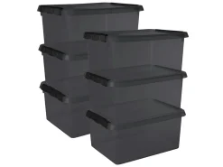 Sunware Aufbewahrungsboxen^comfort Line 6er-Set 15L Aufbewahrungsbox - grau