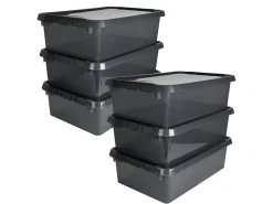 Sunware Aufbewahrungsboxen^comfort Line 6er-Set 32L Aufbewahrungsbox - grau