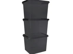 Sunware comfort Line 3er-Set 52L Aufbewahrungsbox - grau< Aufbewahrungsboxen