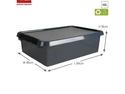 Sunware Aufbewahrungsboxen-comfort Line 3er-Set 32L Aufbewahrungsbox - grau