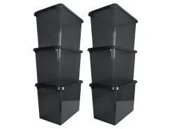 Sunware Aufbewahrungsboxen^comfort Line 6er-Set 72L Aufbewahrungsbox - grau