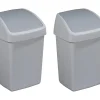 Sunware Delta 10 Liter Schwingdeckeleimer - Set von 2< Abfalleimer