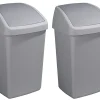 Sunware Abfalleimer-Delta 50 liter Schwingdeckeleimer - Set von 2