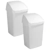 Sunware Delta 50 Liter Set von 2 Schwingdeckeleimer - White< Abfalleimer