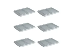 Sunware Nesta 6er-Set Deckel box 17, 32L und 45L - grau< Aufbewahrungsboxen