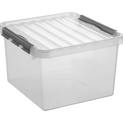 Sunware Aufbewahrungsboxen-Q-line 26 liter transparent graue Aufbewahrungsbox